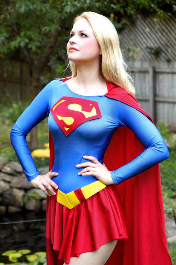 Suprgirl Fashion Cosplay Halloween Superhero Costume